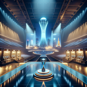 PGL Astana 2026 w Kazachstanie, arena esportowa, trofeum i reflektory