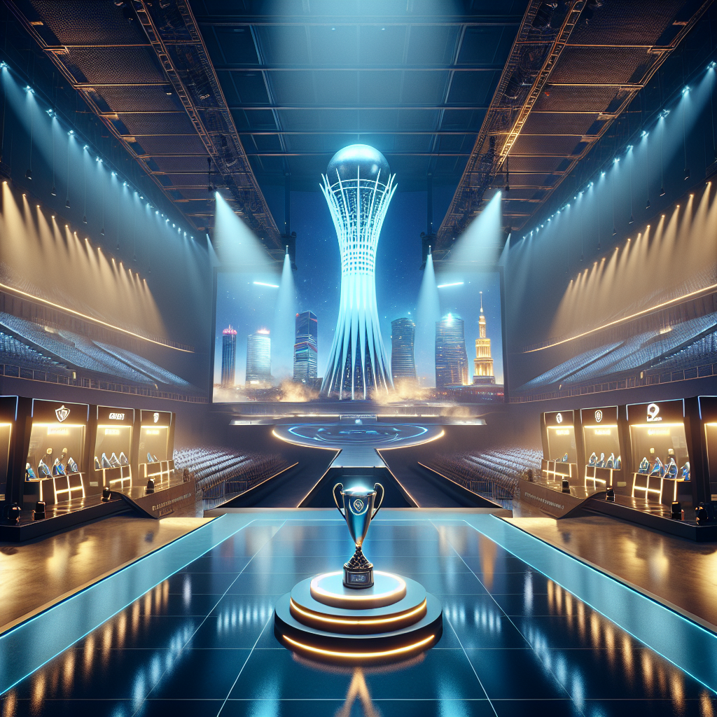 PGL Astana 2026 w Kazachstanie, arena esportowa, trofeum i reflektory